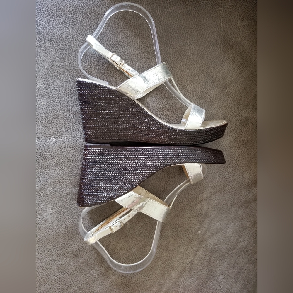 New Italian Shoemakers Shale Platinum Wedge 8.5 - Picture 5 of 7